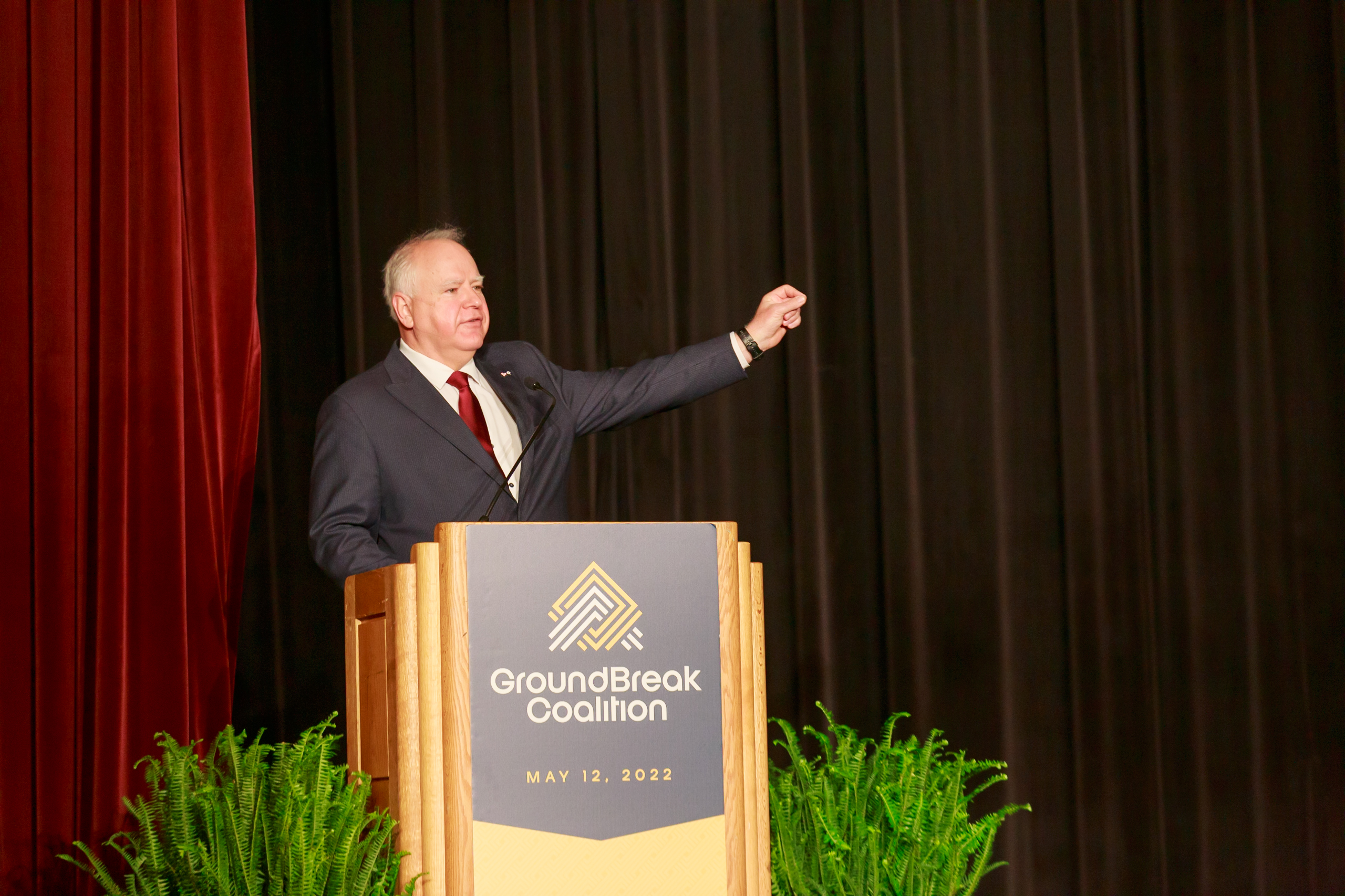 Governor Tim Waltz speaks at GroundBreak Coalition launch
